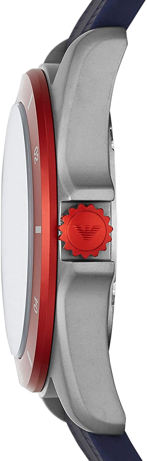 Emporio Armani Sigma Quartz Blue Dial Blue Silicone Strap Watch For Men - AR11217 Buy Now By Emporio Armani