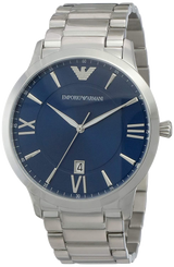 Emporio Armani Giovanni Quartz Blue Dial Silver Steel Strap Watch For Men - AR11227 Buy Now By Emporio Armani
