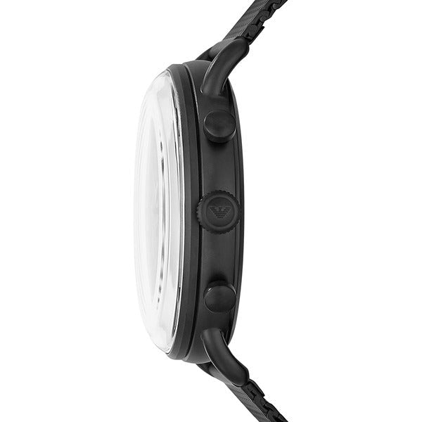 Emporio Armani Aviator Chronograph Black Dial Black Mesh Bracelet Watch For Men - AR11264 Buy Now By Emporio Armani