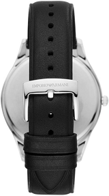 Emporio Armani Modern Slim Quartz Grey Dial Black Leather Strap Watch For Men - AR11162 Buy Now By Emporio Armani