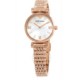 Emporio Armani Gianni T-Bar Mother of Pearl Dial Rose Gold Steel Strap Watch For Women - AR11316 Buy Now By Emporio Armani