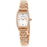 Emporio Armani Gianni T Bar Quartz Crystals White Dial Rose Gold Steel Strap Watch For Women - AR11406 Buy Now By Emporio Armani
