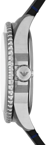Emporio Armani Diver Three-Hand Quartz Blue Dial Blue Leather Strap Watch For Men - AR11516 Buy Now By Emporio Armani