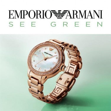 Emporio Armani Aira Three Hand Mother of Pearl Dial Rose Gold Steel Strap Watch For Women - AR11523 Buy Now By Emporio Armani