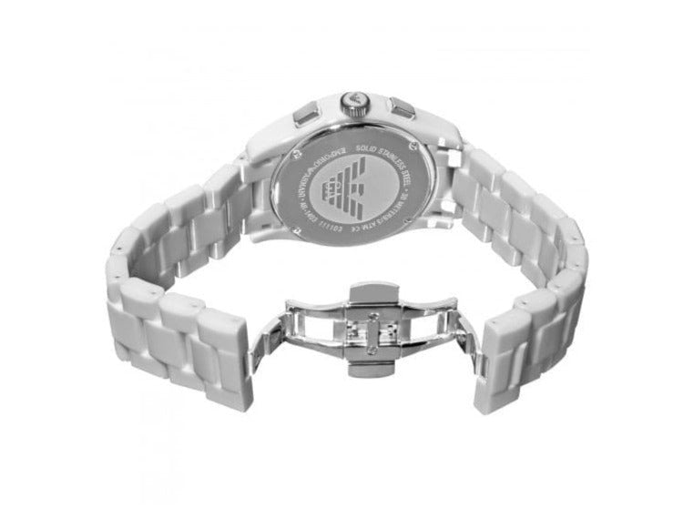 Emporio Armani Chronograph Ceramic White Dial Watch For Women - AR1403 Buy Now By Emporio Armani