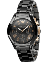 Emporio Armani Chronograph Black Ceramic Stainless Steel Dial Watch For Women - AR1411 Buy Now By Emporio Armani