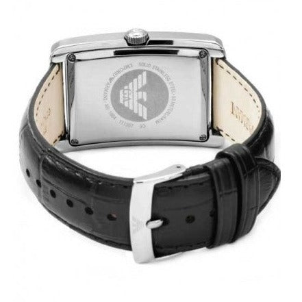 Emporio Armani Classic Analog Black Dial Black Leather Strap Strap Watch For Men - AR1604 Buy Now By Emporio Armani