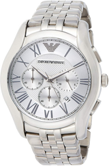 Emporio Armani Velente Chronograph Quartz Silver Dial Silver Steel Strap Watch For Men - AR1702 Buy Now By Emporio Armani