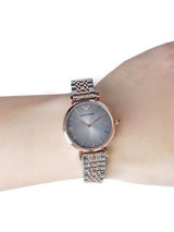 Emporio Armani Gianni T Bar Grey Dial Two Tone Stainless Steel Watch For Women - AR1725 Buy Now By Emporio Armani