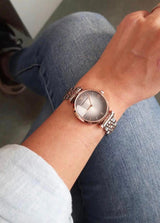 Emporio Armani Gianni T Bar Grey Dial Two Tone Stainless Steel Watch For Women - AR1725 Buy Now By Emporio Armani