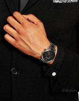 Emporio Armani Chronograph Black Dial Silver Steel Strap Watch For Men - AR1853 Buy Now By Emporio Armani