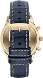 Emporio Armani Chronograph Midnight Blue Dial Blue Leather Strap Watch For Men - AR1862