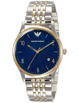 Emporio Armani Classic Quartz Blue Dial Two Tone Steel Strap Watch For Men - AR1868 Buy Now By Emporio Armani