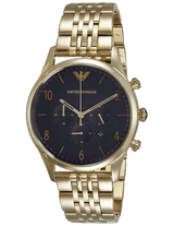 Emporio Armani Classic Chronograph Black Dial Gold Steel Strap Watch For Men - AR1893 Buy Now By Emporio Armani