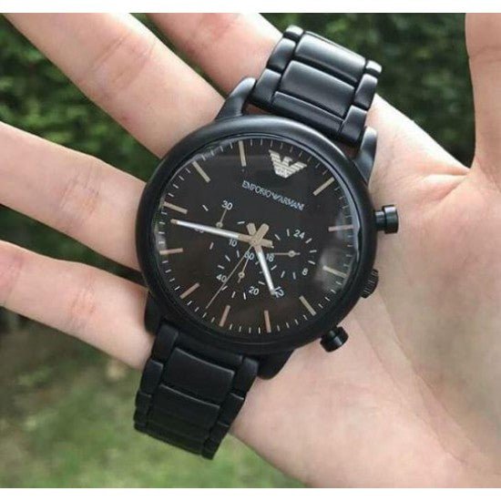 Emporio Armani Luigi Chronograph Black Dial Black Stainless Steel Watch For Men - AR1895 Buy Now By Emporio Armani
