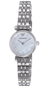 Emporio Armani Gianni Blue Dial Silver Steel Strap Watch For Women - AR1961 Buy Now By Emporio Armani