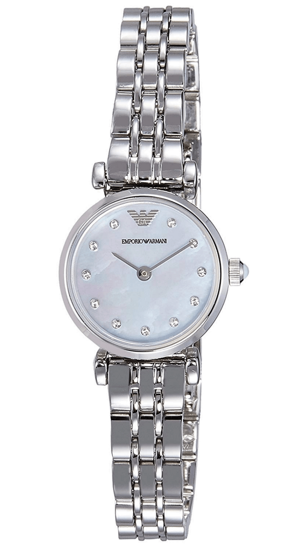 Emporio Armani Gianni Blue Dial Silver Steel Strap Watch For Women - AR1961 Buy Now By Emporio Armani