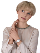 Emporio Armani Gianni T Bar Quartz Mother of Pearl Dial White Leather Strap Watch For Women - AR1965 Buy Now By Emporio Armani