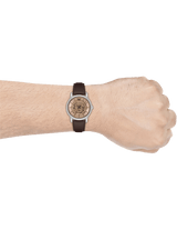 Emporio Armani Luigi Meccanico Brown Dial Brown Leather Strap Watch For Men - AR1982 Buy Now By Emporio Armani