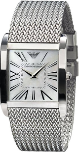 Emporio Armani Super Slim Quartz White Dial Silver Mesh Bracelet Watch For Women - AR2015 Buy Now By Emporio Armani
