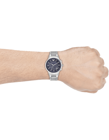 Emporio Armani Renato Chronograph Blue Dial Silver Steel Strap Watch For Men - AR2448 Buy Now By Emporio Armani
