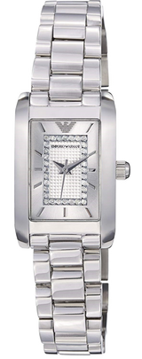 Emporio Armani Classic Diamonds Silver Dial Silver Steel Strap Watch For Women - AR3170 Buy Now By Emporio Armani