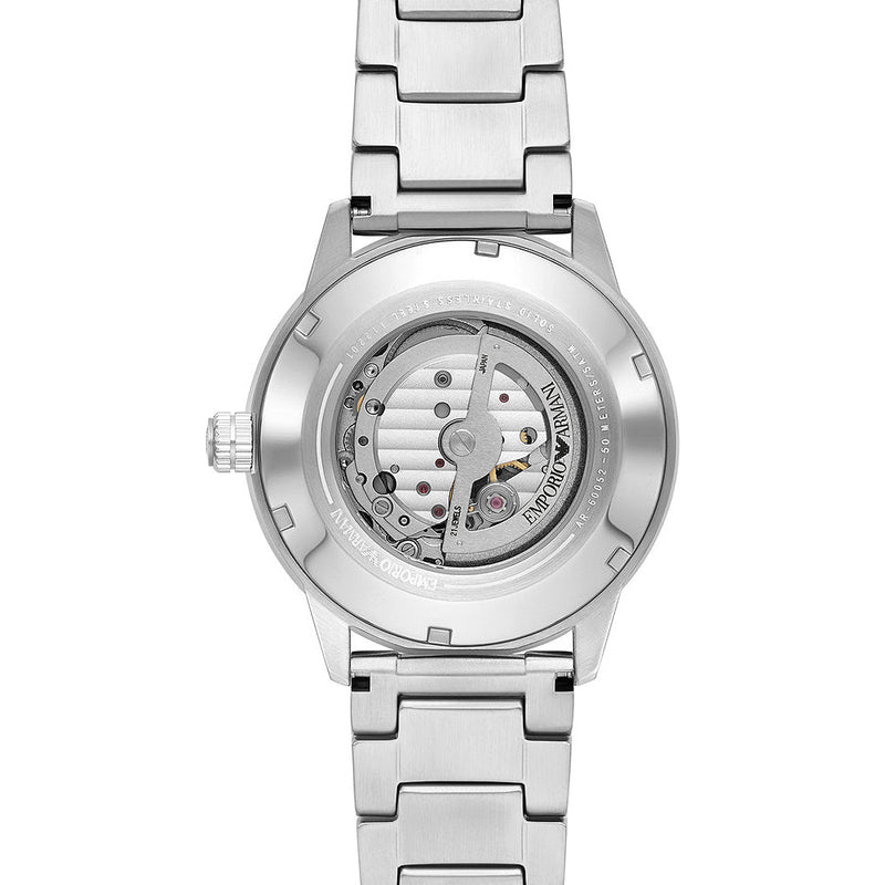 Emporio Armani Mario Chronograph Automatic Blue Dial Silver Steel Strap Watch For Men - AR60052 Buy Now By Emporio Armani