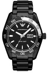 Emporio Armani Sportivo Quartz Black Dial Black Steel Strap Watch For Men - AR6049 Buy Now By Emporio Armani