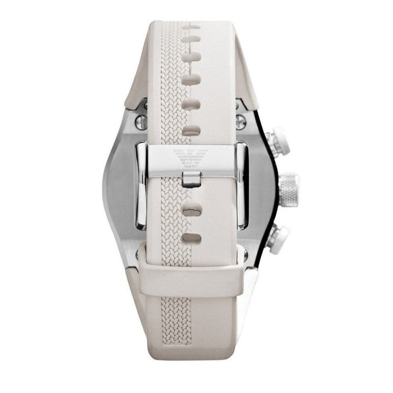 Emporio Armani Sportivo Analog Quartz White Dial White Rubber Strap Watch For Men - AR6103 Buy Now By Emporio Armani