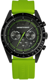 Emporio Armani Sports Analog Black Dial Green Rubber Strap Watch For Men - AR6115 Buy Now By Emporio Armani