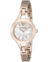 Emporio Armani Chiara Analog White Dial Rose Gold Steel Strap Watch For Women - AR7329 Buy Now By Emporio Armani