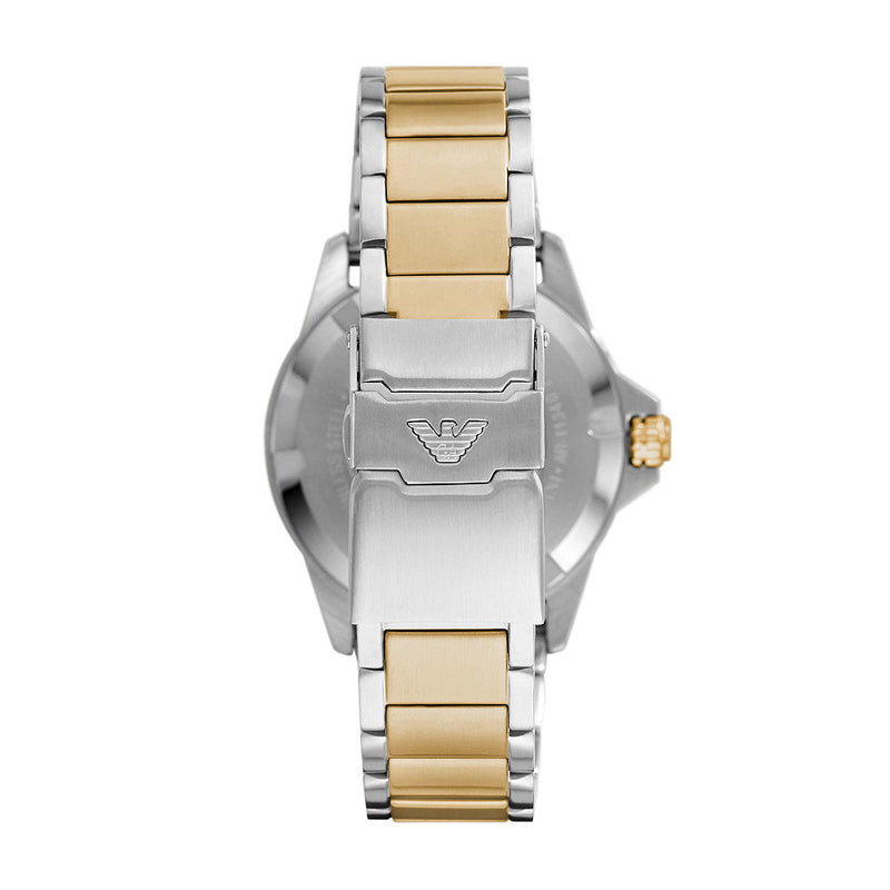 Emporio Armani Diver Chronograph Green Dial Two Tone Steel Strap Watch For Men - AR80063 Buy Now By Emporio Armani