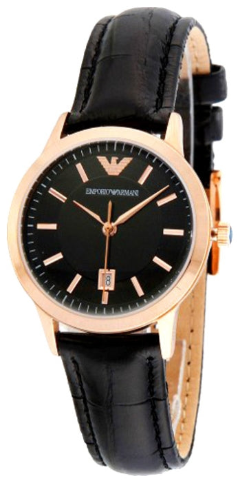Emporio Armani Classic Black Dial Black Leather Strap Watch For Women - AR9022 Buy Now By Emporio Armani
