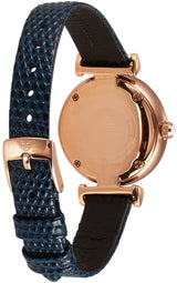 Emporio Armani Gianni T-Bar Analog Mother of Pearl Dial Blue Leather Strap Watch For Women - AR11468 Buy Now By Emporio Armani