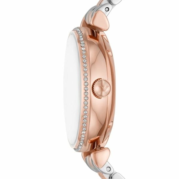 Emporio Armani Meccanico Automatic Mother of Pearl Dial Two Tone Steel Strap Watch For Women - AR60049 Buy Now By Emporio Armani