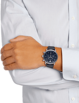 Emporio Armani Aviator Blue Dial Blue Leather Strap Watch For Men - AR11105 Buy Now By Emporio Armani