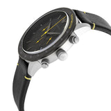 Emporio Armani Mario Chronograph Black Dial Black Leather Strap Watch For Men - AR11325 Buy Now By Emporio Armani