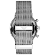 Emporio Armani Classic Chronograph Quartz Silver Dial Silver Mesh Bracelet Watch For Men - AR0390 Buy Now By Emporio Armani