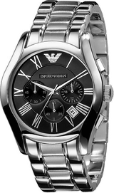 Emporio Armani Valente Chronograph Black Dial Silver Stainless Steel Watch For Men - AR0673 Buy Now By Emporio Armani