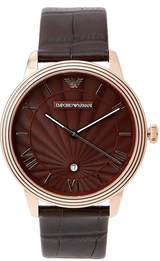 Emporio Armani Classic Quartz Brown Dial Brown Leather Strap Watch For Men - AR1613 Buy Now By Emporio Armani
