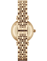 Emporio Armani Gianni T Bar White Mother of Pearl Dial Gold Steel Strap Watch For Women - AR1907 Buy Now By Emporio Armani