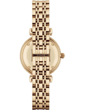 Emporio Armani Gianni T Bar Mother of Pearl White Dial Gold Steel Strap Watch For Women - AR190700