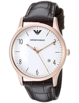 Emporio Armani Beta Chronograph White Dial Brown Leather Strap Watch For Men - AR1915 Buy Now By Emporio Armani