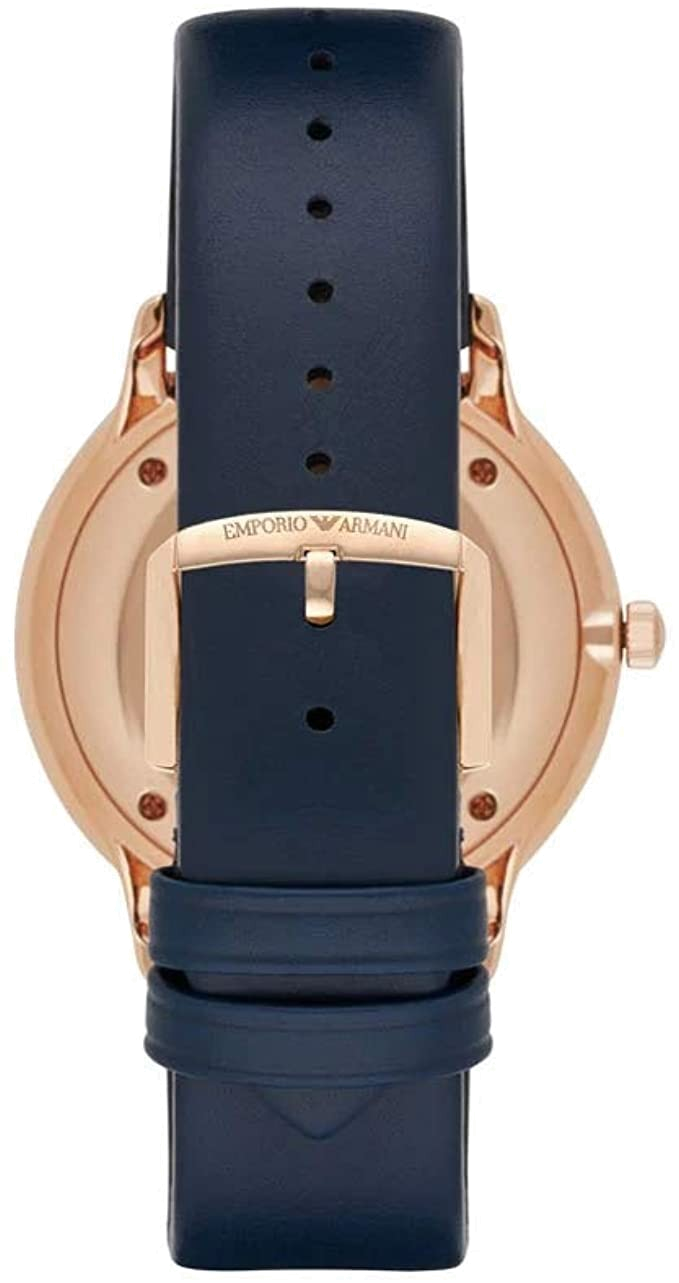 Emporio Armani Classic Quartz Blue Dial Blue Leather Strap Watch For Men - AR2071 Buy Now By Emporio Armani