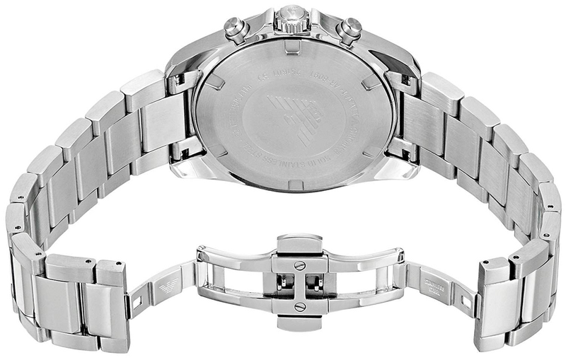 Emporio Armani Sportivo Chronograph Blue Dial Silver Steel Strap Watch For Men - AR6091 Buy Now By Emporio Armani