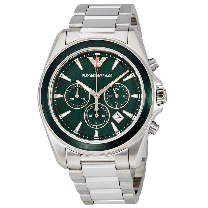 Emporio Armani Sportivo Chronograph Blue Dial Silver Steel Strap Watch For Men - AR6090 Buy Now By Emporio Armani