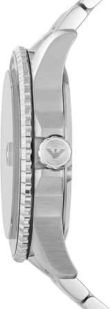 Emporio Armani Three Hand Green Dial Silver Steel Strap Watch For Men - AR11338 Buy Now By Emporio Armani
