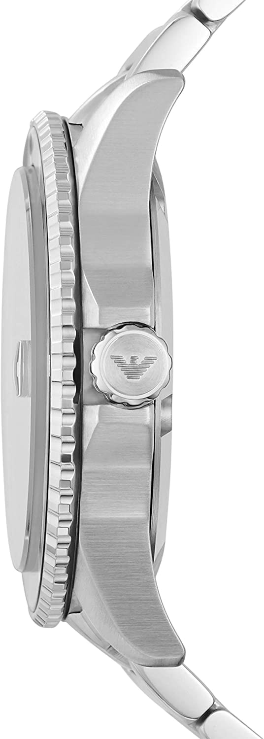 Emporio Armani Three Hand Green Dial Silver Steel Strap Watch For Men - AR11338 Buy Now By Emporio Armani