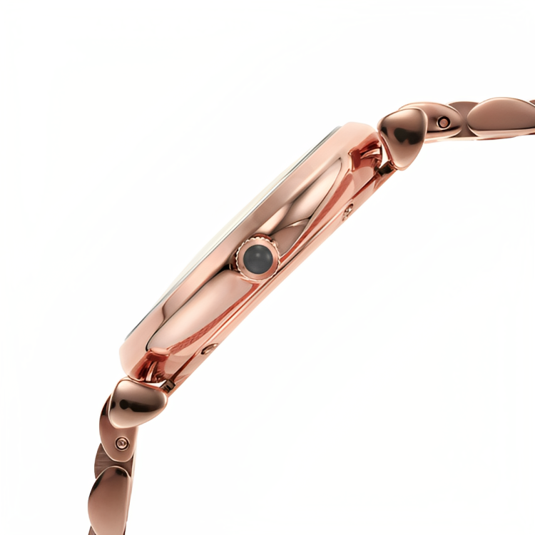 Emporio Armani Rosa Quartz Mother of Pearl Black Dial Rose Gold Steel Strap Watch For Women - AR11372 Buy Now By Emporio Armani
