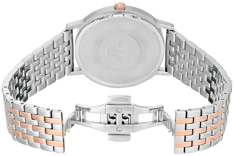 Emporio Armani Kappa Quartz Silver Dial Two Tone Mesh Bracelet Watch For Men - AR11093 Buy Now By Emporio Armani